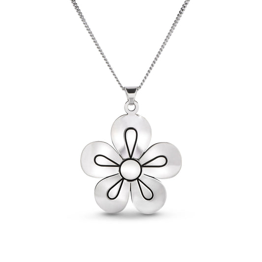 SILVER ROSETTE NECKLACE Love + Affection